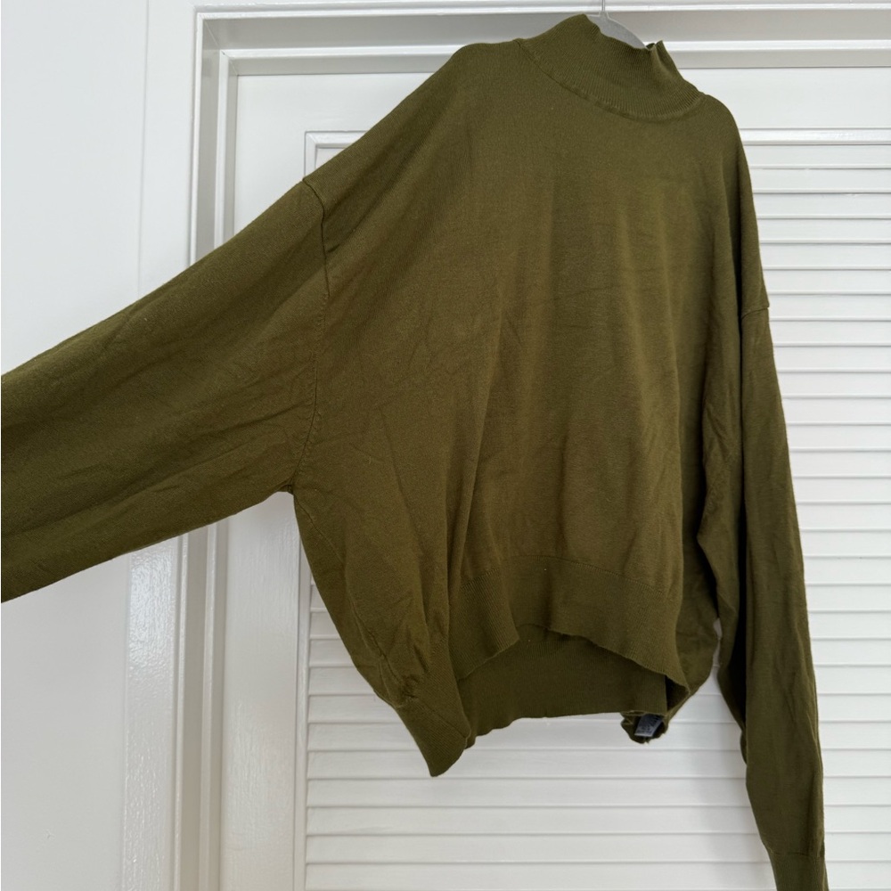 Zara Olive Green Turtleneck Sweater